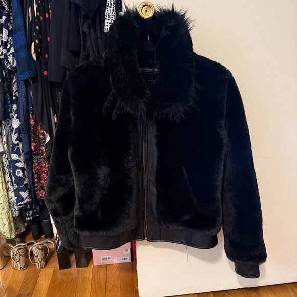 BlankNYC Black Noise Faux Fur Coat - Picture 9 of 15